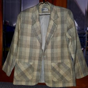 Vintage Coat/blazer, single botton stripes